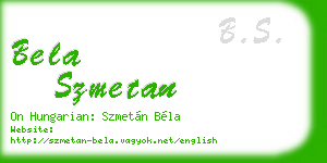 bela szmetan business card